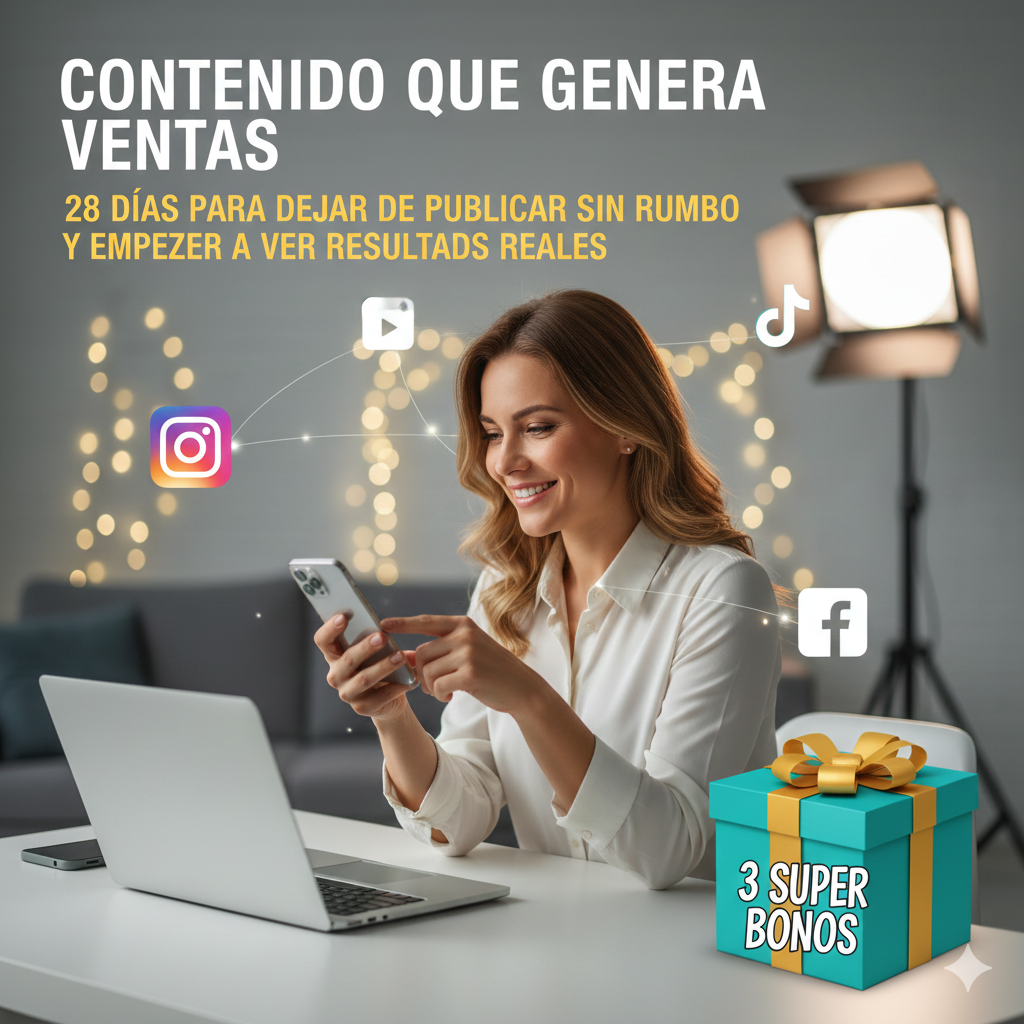 Contenido que Genera Ventas+3 BONOS🎁-Aumenta tus ventas en 7 días